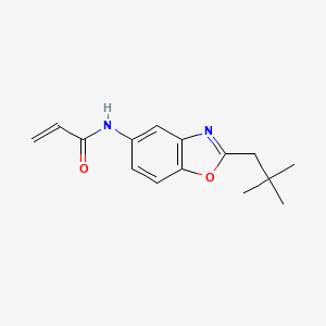 molecular formula C15H18N2O2 B2988022 N-[2-(2,2-Dimethylpropyl)-1,3-benzoxazol-5-yl]prop-2-enamide CAS No. 2361721-78-8