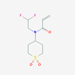 N-(2,2-Difluoroethyl)-N-(1,1-dioxothian-4-yl)prop-2-enamide