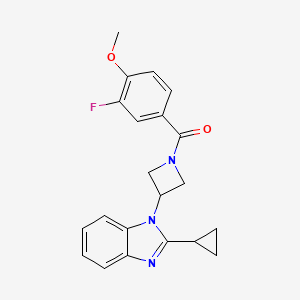 [3-(2-Cyclopropylbenzimidazol-1-yl)azetidin-1-yl]-(3-fluoro-4-methoxyphenyl)methanone