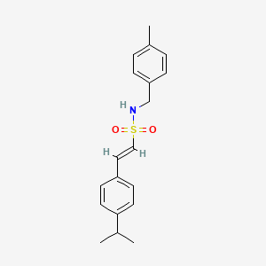 molecular formula C19H23NO2S B2988029 (E)-N-[(4-methylphenyl)methyl]-2-(4-propan-2-ylphenyl)ethenesulfonamide CAS No. 478032-19-8
