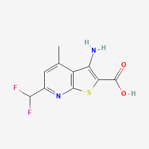 3-Amino-6-(difluoromethyl)-4-methylthieno[2,3-b]pyridine-2-carboxylic acid