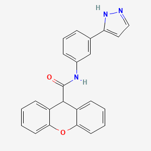 N-(3-(1H-pyrazol-3-yl)phenyl)-9H-xanthene-9-carboxamide
