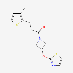 3-(3-Methylthiophen-2-yl)-1-(3-(thiazol-2-yloxy)azetidin-1-yl)propan-1-one