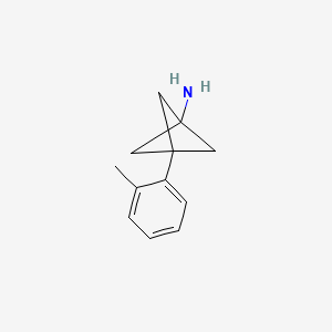 molecular formula C12H15N B2988060 3-(2-Methylphenyl)bicyclo[1.1.1]pentan-1-amine CAS No. 2287298-14-8