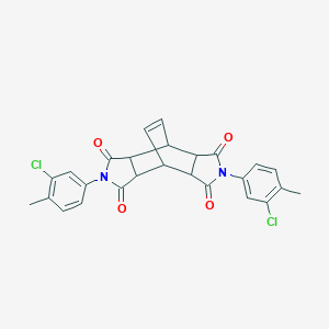 molecular formula C26H20Cl2N2O4 B298807 4,10-Bis(3-chloro-4-methylphenyl)-4,10-diazatetracyclo[5.5.2.02,6.08,12]tetradec-13-ene-3,5,9,11-tetrone 