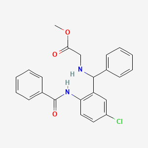 molecular formula C23H21ClN2O3 B2988070 Methyl 2-[[(2-benzamido-5-chlorophenyl)-phenylmethyl]amino]acetate CAS No. 381209-28-5