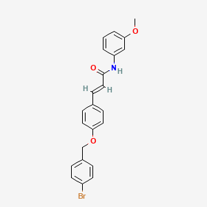 molecular formula C23H20BrNO3 B2988075 (E)-3-{4-[(4-bromobenzyl)oxy]phenyl}-N-(3-methoxyphenyl)-2-propenamide CAS No. 477889-44-4
