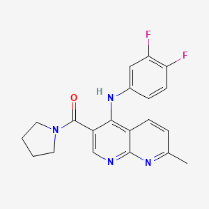 molecular formula C20H18F2N4O B2988077 5-(3,4-dimethylisoxazol-5-yl)-N-(3-ethylphenyl)thiophene-2-sulfonamide CAS No. 1251682-87-7