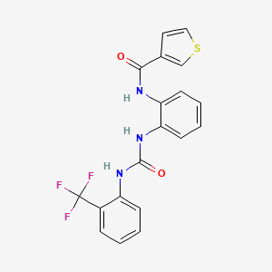 N-(2-(3-(2-(trifluoromethyl)phenyl)ureido)phenyl)thiophene-3-carboxamide