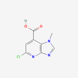molecular formula C8H6ClN3O2 B2988086 5-Chloro-1-methylimidazo[4,5-b]pyridine-7-carboxylic acid CAS No. 1936271-91-8