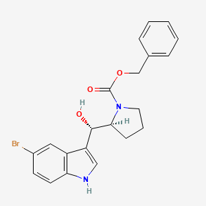 Benzyl (2S)-2-[(S)-(5-bromo-1H-indol-3-yl)-hydroxymethyl]pyrrolidine-1-carboxylate