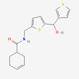 N-((5-(hydroxy(thiophen-3-yl)methyl)thiophen-2-yl)methyl)cyclohex-3-enecarboxamide