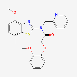 N-(4-methoxy-7-methylbenzo[d]thiazol-2-yl)-2-(2-methoxyphenoxy)-N-(pyridin-2-ylmethyl)acetamide