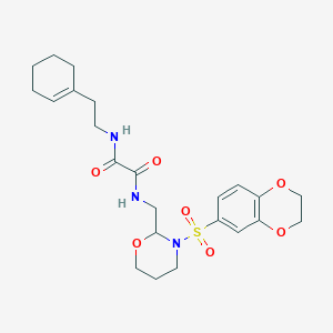 N-[2-(cyclohexen-1-yl)ethyl]-N'-[[3-(2,3-dihydro-1,4-benzodioxin-6-ylsulfonyl)-1,3-oxazinan-2-yl]methyl]oxamide