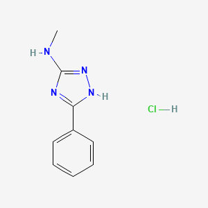 molecular formula C9H11ClN4 B2988118 N-methyl-5-phenyl-4H-1,2,4-triazol-3-amine hydrochloride CAS No. 54463-82-0