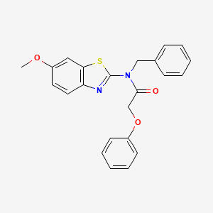 molecular formula C23H20N2O3S B2988122 N-benzyl-N-(6-methoxy-1,3-benzothiazol-2-yl)-2-phenoxyacetamide CAS No. 899963-84-9