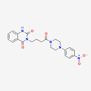 3-(4-(4-(4-nitrophenyl)piperazin-1-yl)-4-oxobutyl)quinazoline-2,4(1H,3H)-dione
