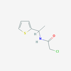 molecular formula C8H10ClNOS B2988129 2-chloro-N-[1-(thiophen-2-yl)ethyl]acetamide CAS No. 793727-52-3