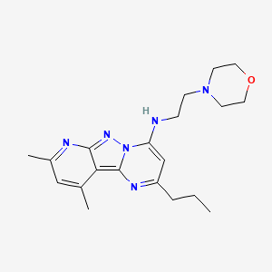 8,10-dimethyl-N-(2-morpholinoethyl)-2-propylpyrido[2',3':3,4]pyrazolo[1,5-a]pyrimidin-4-amine