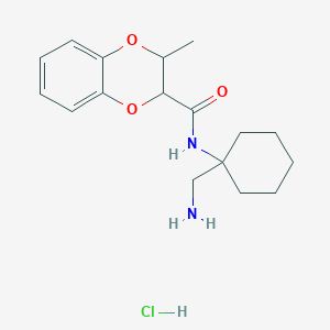 N-[1-(Aminomethyl)cyclohexyl]-2-methyl-2,3-dihydro-1,4-benzodioxine-3-carboxamide;hydrochloride