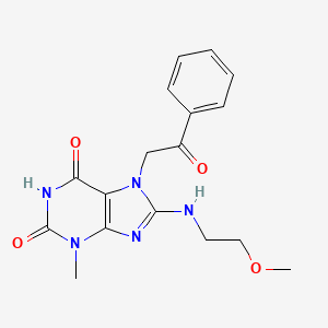 8-(2-Methoxyethylamino)-3-methyl-7-phenacylpurine-2,6-dione