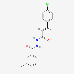 molecular formula C17H15ClN2O2 B2988152 N'-[(E)-3-(4-氯苯基)丙-2-烯酰]-3-甲基苯甲酰肼 CAS No. 301225-92-3