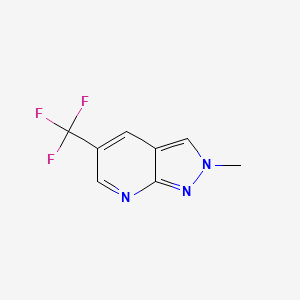 molecular formula C8H6F3N3 B2988156 2-Methyl-5-(trifluoromethyl)pyrazolo[3,4-b]pyridine CAS No. 2416228-85-6