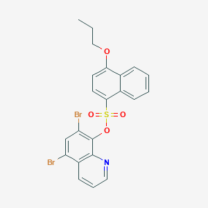 5,7-Dibromoquinolin-8-yl 4-propoxynaphthalene-1-sulfonate