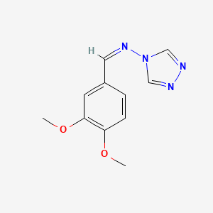 (1Z)-1-(3,4-dimethoxyphenyl)-N-(4H-1,2,4-triazol-4-yl)methanimine