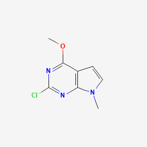 molecular formula C8H8ClN3O B2988167 2-Chloro-4-methoxy-7-methyl-7H-pyrrolo[2,3-d]pyrimidine CAS No. 84955-34-0