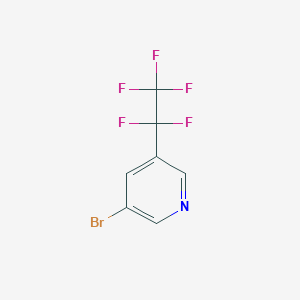 molecular formula C7H3BrF5N B2988171 3-Bromo-5-(1,1,2,2,2-pentafluoroethyl)pyridine CAS No. 1816285-07-0