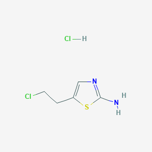 molecular formula C5H8Cl2N2S B2988172 5-(2-Chloroethyl)-1,3-thiazol-2-amine hydrochloride CAS No. 105773-90-8