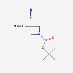 molecular formula C10H13N3O2 B2988186 叔丁基 3,3-二氰基氮杂环丁烷-1-羧酸酯 CAS No. 2411230-04-9