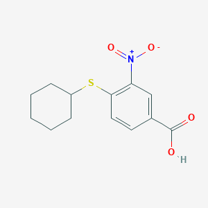molecular formula C13H15NO4S B2988188 4-(Cyclohexylthio)-3-nitrobenzoic acid CAS No. 352523-83-2
