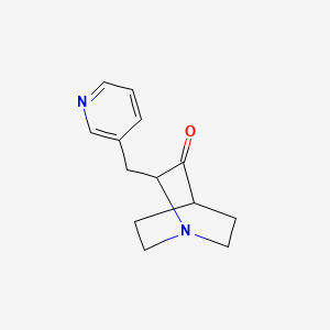 molecular formula C13H16N2O B2988190 2-(Pyridin-3-ylmethyl)quinuclidin-3-one CAS No. 273748-51-9