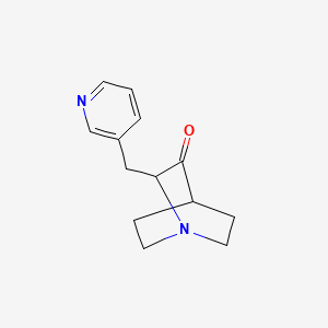 molecular formula C13H16N2O B2988190 2-(吡啶-3-基甲基)奎宁环-3-酮 CAS No. 273748-51-9