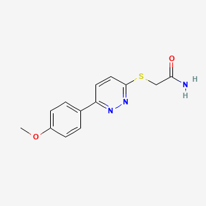 molecular formula C13H13N3O2S B2988201 2-[6-(4-Methoxyphenyl)pyridazin-3-ylthio]acetamide CAS No. 626222-69-3