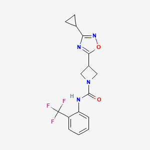 3-(3-cyclopropyl-1,2,4-oxadiazol-5-yl)-N-(2-(trifluoromethyl)phenyl)azetidine-1-carboxamide