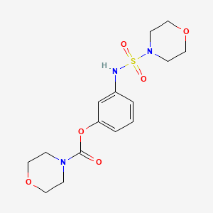 molecular formula C15H21N3O6S B2988203 3-(Morpholine-4-sulfonamido)phenyl morpholine-4-carboxylate CAS No. 941912-75-0