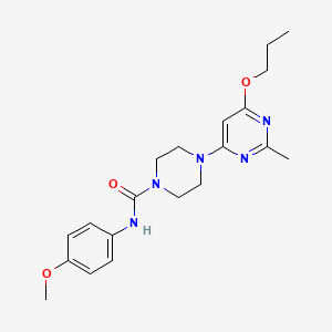 molecular formula C20H27N5O3 B2988210 N-(4-methoxyphenyl)-4-(2-methyl-6-propoxypyrimidin-4-yl)piperazine-1-carboxamide CAS No. 946325-02-6