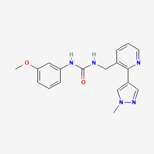 1-(3-methoxyphenyl)-3-((2-(1-methyl-1H-pyrazol-4-yl)pyridin-3-yl)methyl)urea