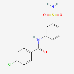 molecular formula C13H11ClN2O3S B2988227 4-氯-N-(3-磺酰氨基苯基)苯甲酰胺 CAS No. 303019-71-8