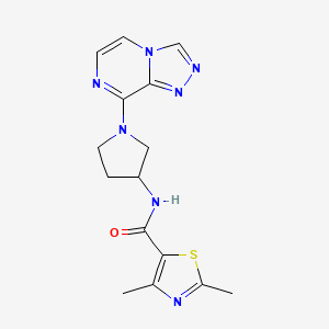 N-(1-([1,2,4]triazolo[4,3-a]pyrazin-8-yl)pyrrolidin-3-yl)-2,4-dimethylthiazole-5-carboxamide