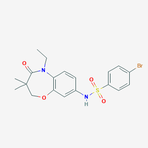 4-bromo-N-(5-ethyl-3,3-dimethyl-4-oxo-2,3,4,5-tetrahydrobenzo[b][1,4]oxazepin-8-yl)benzenesulfonamide