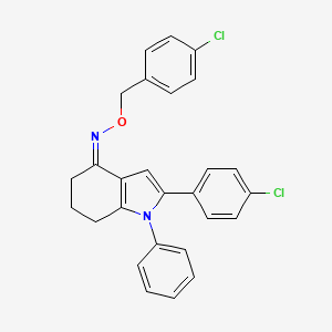 2-(4-chlorophenyl)-1-phenyl-1,5,6,7-tetrahydro-4H-indol-4-one O-(4-chlorobenzyl)oxime