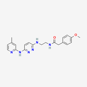 2-(4-methoxyphenyl)-N-(2-((6-((4-methylpyridin-2-yl)amino)pyridazin-3-yl)amino)ethyl)acetamide