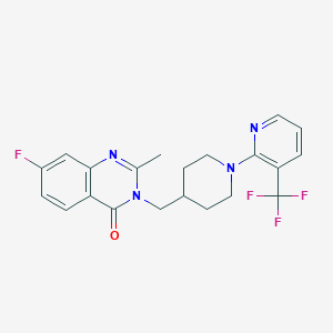 7-Fluoro-2-methyl-3-[[1-[3-(trifluoromethyl)pyridin-2-yl]piperidin-4-yl]methyl]quinazolin-4-one