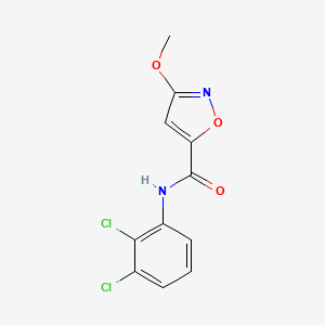 molecular formula C11H8Cl2N2O3 B2988247 N-(2,3-二氯苯基)-3-甲氧基异恶唑-5-甲酰胺 CAS No. 1428378-63-5