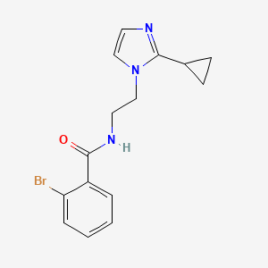 molecular formula C15H16BrN3O B2988252 2-溴-N-(2-(2-环丙基-1H-咪唑-1-基)乙基)苯甲酰胺 CAS No. 2034587-76-1