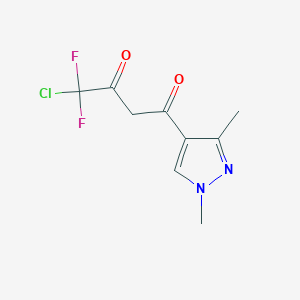 4-Chloro-1-(1,3-dimethyl-1H-pyrazol-4-yl)-4,4-difluoro-butane-1,3-dione